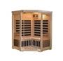 Sonoma 3-Person Hemlock Infrared Corner Sauna with 7 Carbon Heaters