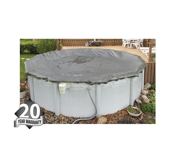 Winter Pool Cover - Above Ground Pool- 20 year Warranty (silver)