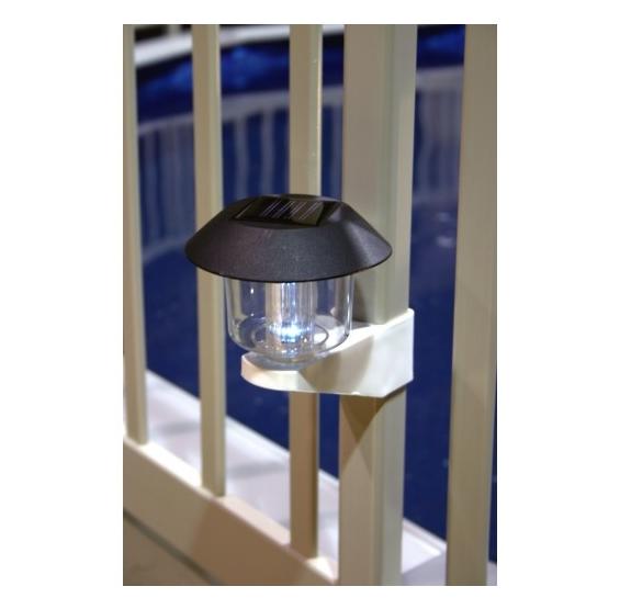 Solar Light Kit For Above Ground Pool Fence - 4 Pack - Taupe