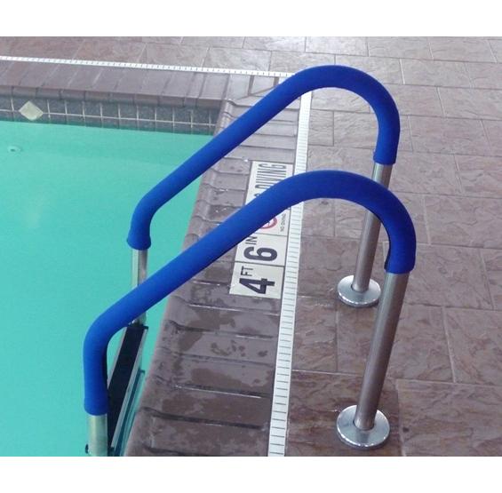Rail Cover for Pool handrails,Swimming Pool Hand Rail Cover Blue Grip for Pool Handrails 4,8,10 Feet Fits Standard 1.9-in Diameter Rails 