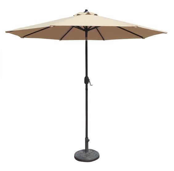 Mirage 9-ft Octagonal Market Umbrella w/ Auto-Tilt in Sunbrella Acrylic