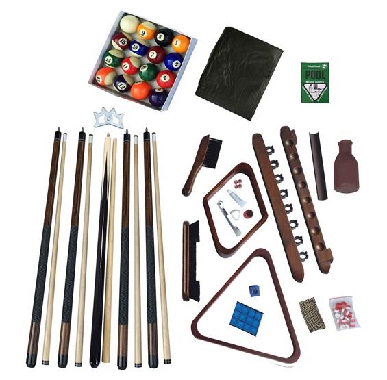 Deluxe Billiards Accessory Kit Walnut