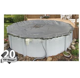 Winter Pool Cover - Above Ground Pool- 20 year Warranty (silver)