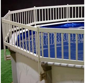 Above Ground Premium Resin 24” Tall Taupe Pool Fence 