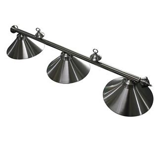 Soft Brushed Stainless Steel 3-Shade Billiard Light