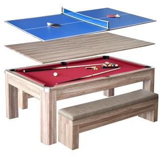 Newport 7-ft Pool Table Combo Set with Benches