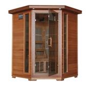 HUDSON BAY - 3 Person Cedar Infrared Sauna with Carbon Heaters - Corner Unit